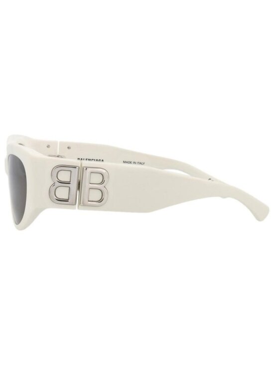 New Balenciaga Womens Round/Oval White White Grey Fashion Designer Sunglasses main image 4